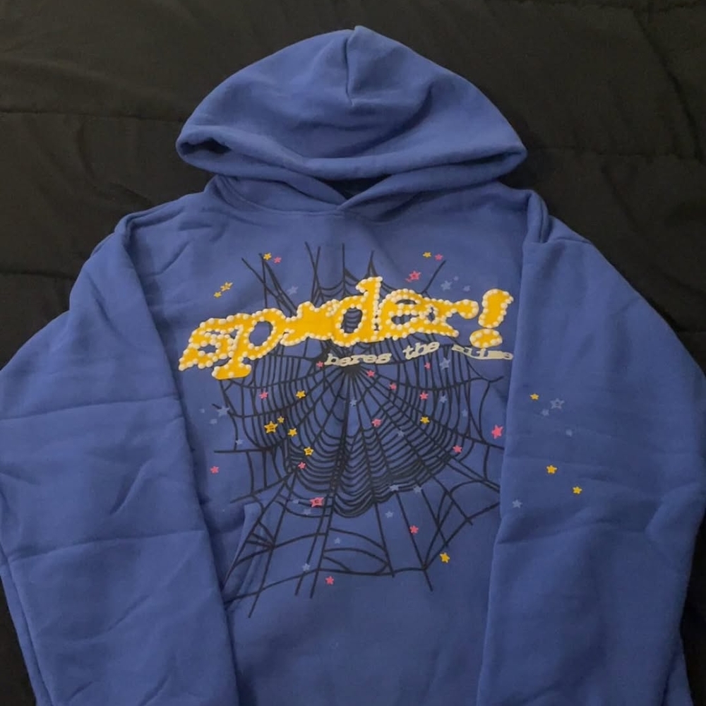 Blue Spyder Hoodie (all sizes)